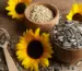 Semillas de girasol SweeNuts en cuencos de madera