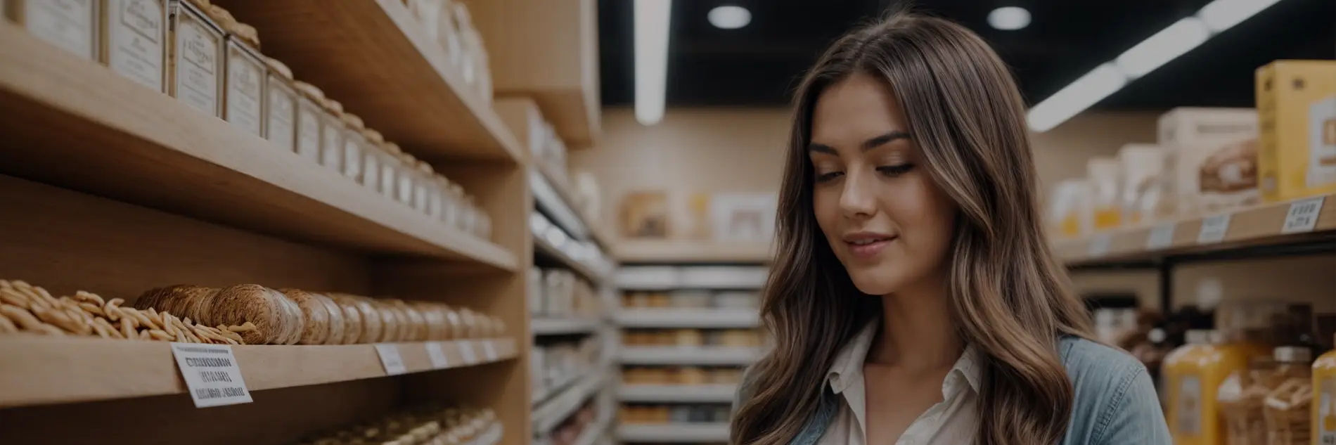 Mujer en pasillo de SweeNuts