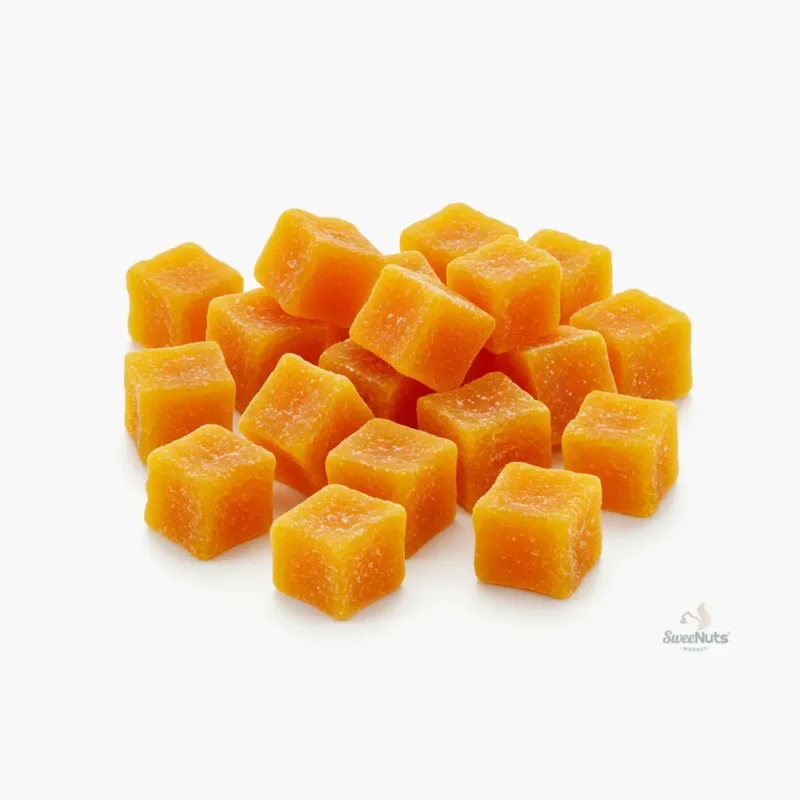 mango deshidratado en cubos