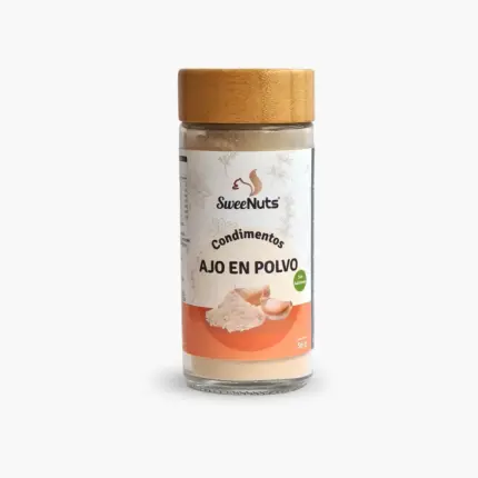 Ajo en polvo en frasco de vidrio SweeNuts